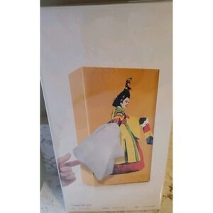 Asian Tissue Box Holder Lacquered Finish Standard Size New In Box Sealed Rare